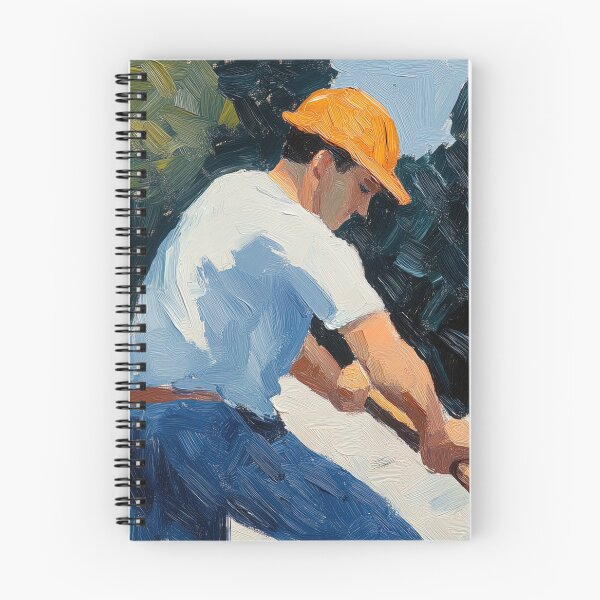 Item preview, Construction worker | Post-impressionist painting style designed and sold by ComicsFactory.
