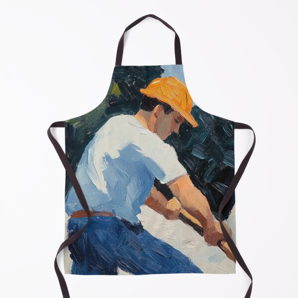 Item preview, Construction worker | Post-impressionist painting style designed and sold by ComicsFactory.