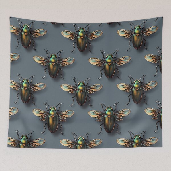 Item preview, Golden Metallic Beetle Pattern – Elegant Insect Design designed and sold by Art Garden.