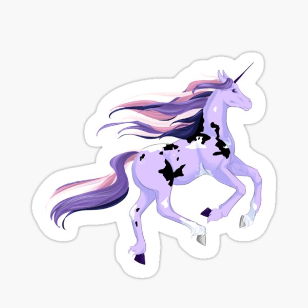 Item preview, Galloping Acespec Unicorn Sticker designed and sold by natscolours.