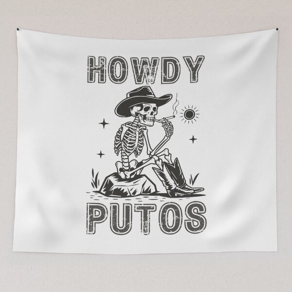 Item preview, Howdy Putos Funny Retro Cowboy Wild West designed and sold by ManiaGrania.
