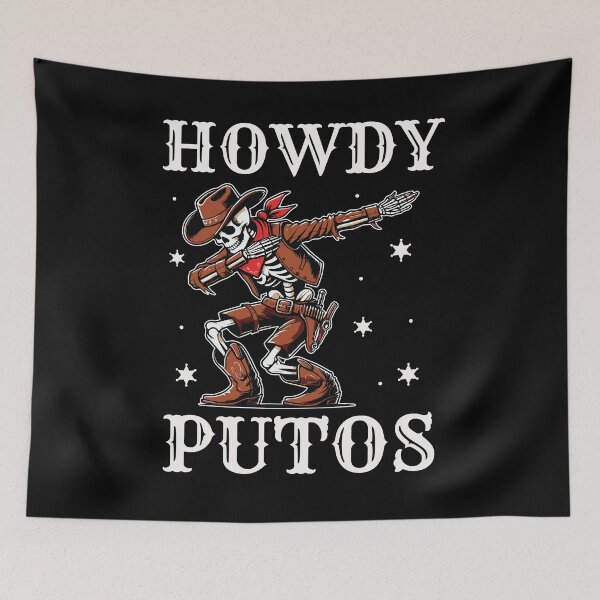 Item preview, Howdy Putos Funny Retro Cowboy Wild West designed and sold by ManiaGrania.