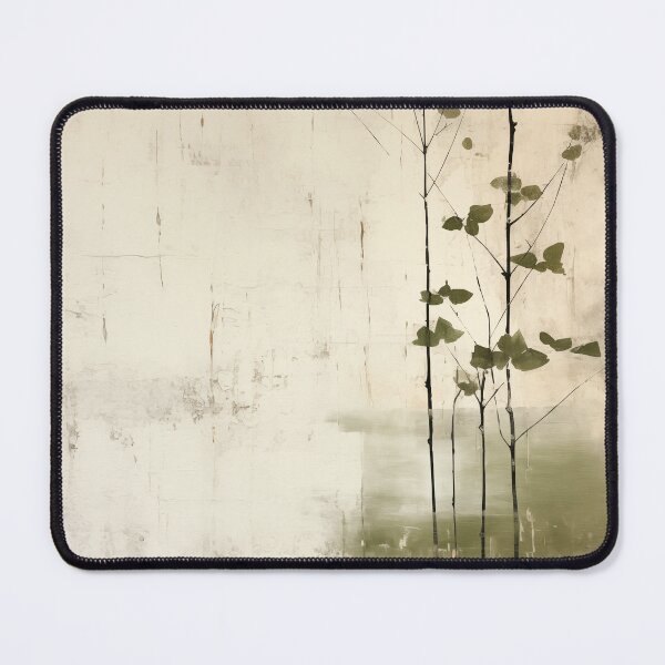 Item preview, Japandi and wabi sabi style vintage rustic abstract herbal art in neutral and sage designed and sold by filigreedigital.