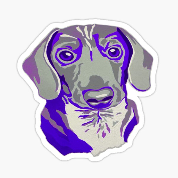 Item preview, Purple Doxie: The painted sausage dog designed and sold by EnzoArtLab.
