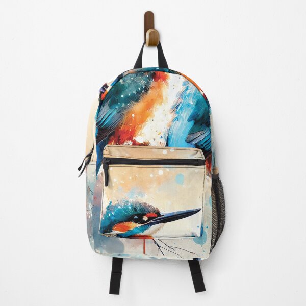 Item preview, two vibrant kingfishers perched on a branch designed and sold by Random Designs.