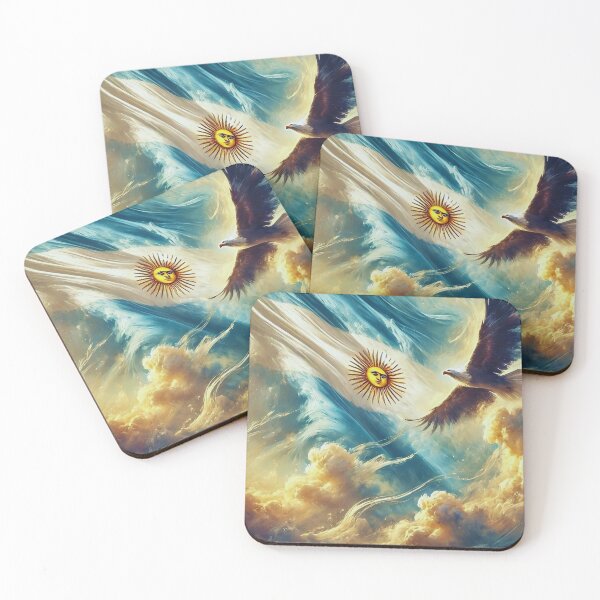 Item preview, ??❇️❇️ "Argentine Pride: Eagle and Flag in Flight"??? designed and sold by Tienda Argentina.