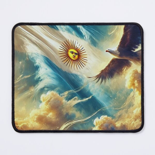 Item preview, ??❇️❇️ "Argentine Pride: Eagle and Flag in Flight"??? designed and sold by VICTORY LIBERTY .