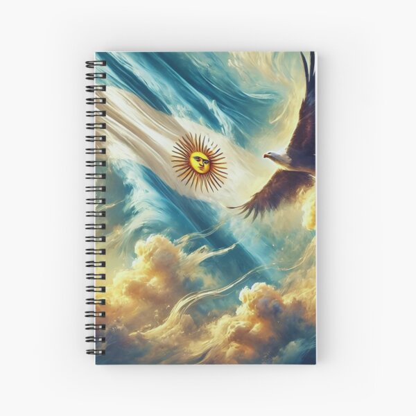 Aperçu de l'œuvre ??❇️❇️ "Fierté argentine : aigle et drapeau en vol"??? créée et vendue par Tienda Argentina.