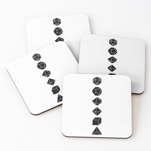 Item preview, Dungeons and Dragons Dice Set in Black designed and sold by QB-Designs.