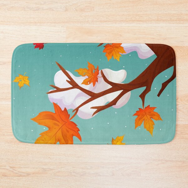 Item preview, Autumn leaves fall from a tree branch designed and sold by KotVandal.