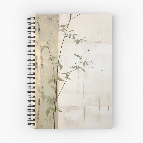 Item preview, Japandi and wabi sabi style sage and gold rustic abstract branch with leaves designed and sold by filigreedigital.