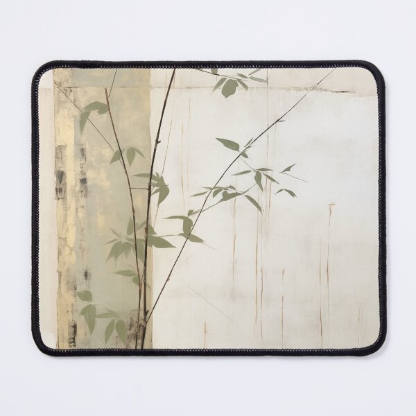 Item preview, Japandi and wabi sabi style sage and gold rustic abstract branch with leaves designed and sold by filigreedigital.