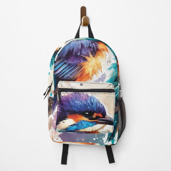 Item preview, vibrant kingfishers perched on a branch designed and sold by Random Designs.
