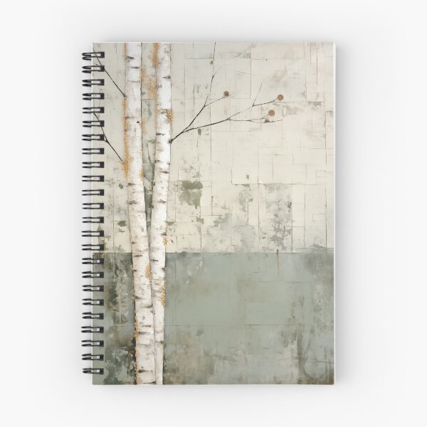 Item preview, Japandi and sabi sabi style rustic sage and neutral minimalist brich trees designed and sold by filigreedigital.