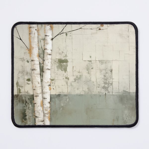 Item preview, Japandi and sabi sabi style rustic sage and neutral minimalist brich trees designed and sold by filigreedigital.