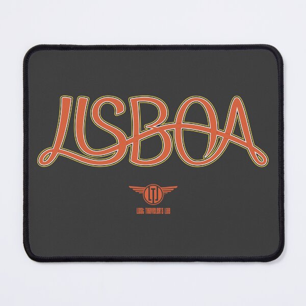 Item preview, Orange Lisbon swash lettering designed and sold by LostTravelersLab.