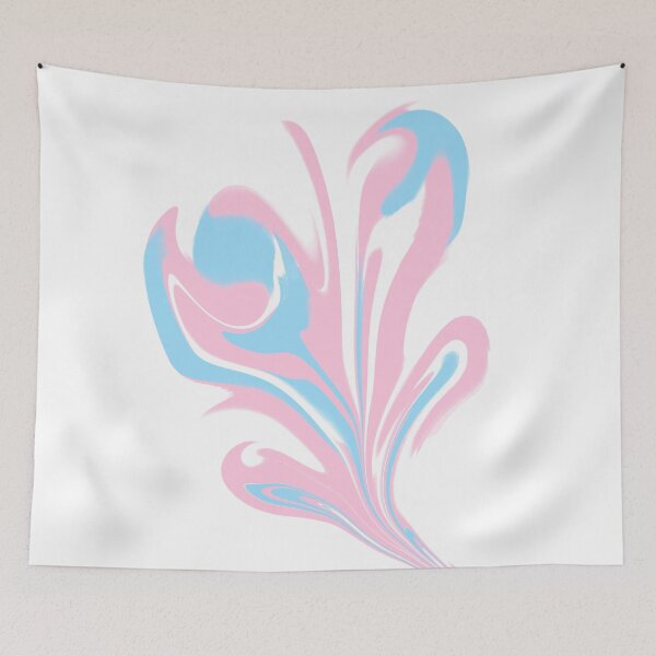 Item preview, Abstract Marbled Swirls in Light Pink, Light Blue And White designed and sold by JulzPink.