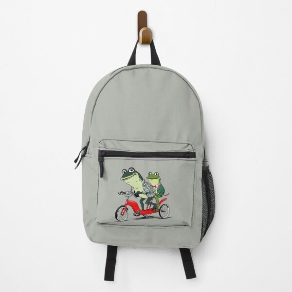 Item preview, Frog and toad riding a bicycle designed and sold by Nature's Palette.