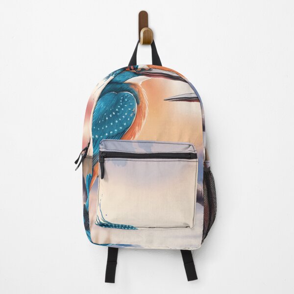 Item preview, vibrant kingfishers perched by river designed and sold by Random Designs.