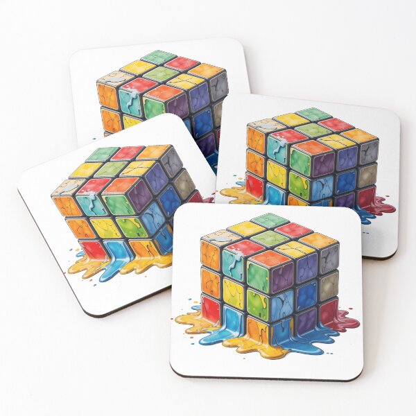Item preview, Melting Rubik's Cube - Vibrant Dripping Puzzle Art designed and sold by latelierdechris.