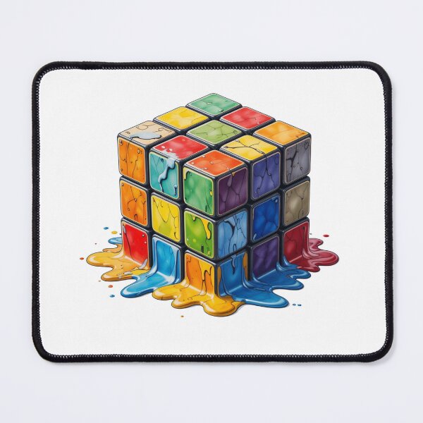 Item preview, Melting Rubik's Cube - Vibrant Dripping Puzzle Art designed and sold by latelierdechris.