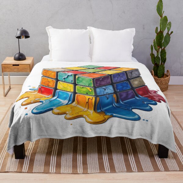 Item preview, Melting Rubik's Cube - Vibrant Dripping Puzzle Art designed and sold by latelierdechris.