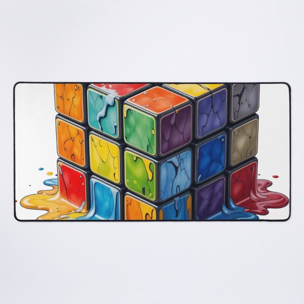 Item preview, Melting Rubik's Cube - Vibrant Dripping Puzzle Art designed and sold by latelierdechris.
