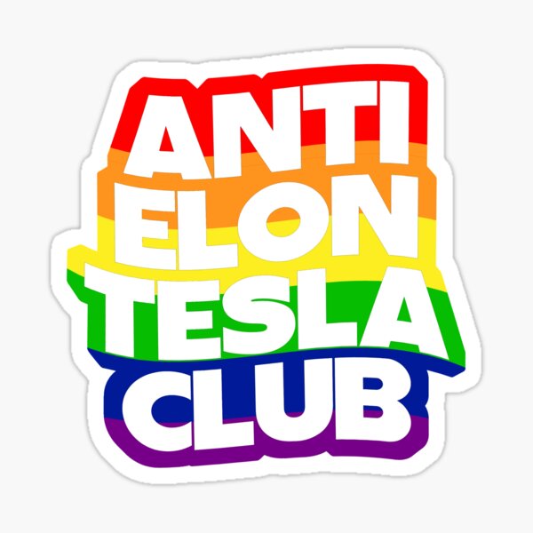Item preview, Anti Elon Tesla Club designed and sold by PixelCraftArt.