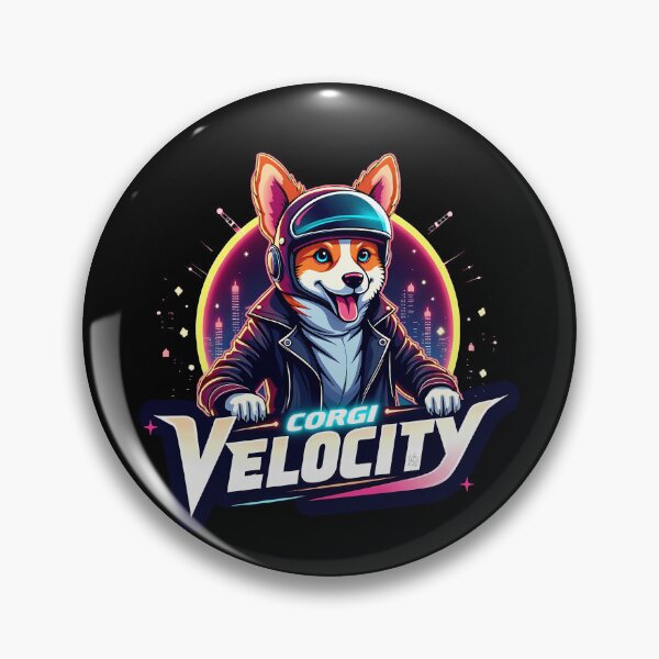 Item preview, Neon Biker Corgi – Corgi Velocity Futuristic Edge designed and sold by zoughlal.