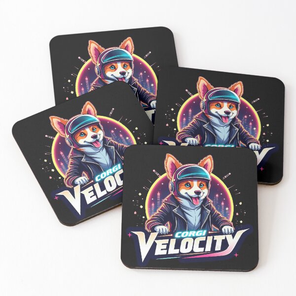 Item preview, Neon Biker Corgi – Corgi Velocity Futuristic Edge designed and sold by zoughlal.