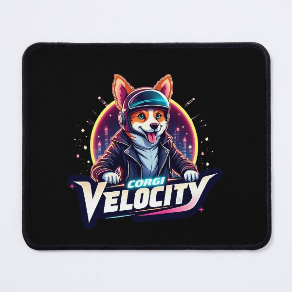 Item preview, Neon Biker Corgi – Corgi Velocity Futuristic Edge designed and sold by zoughlal.
