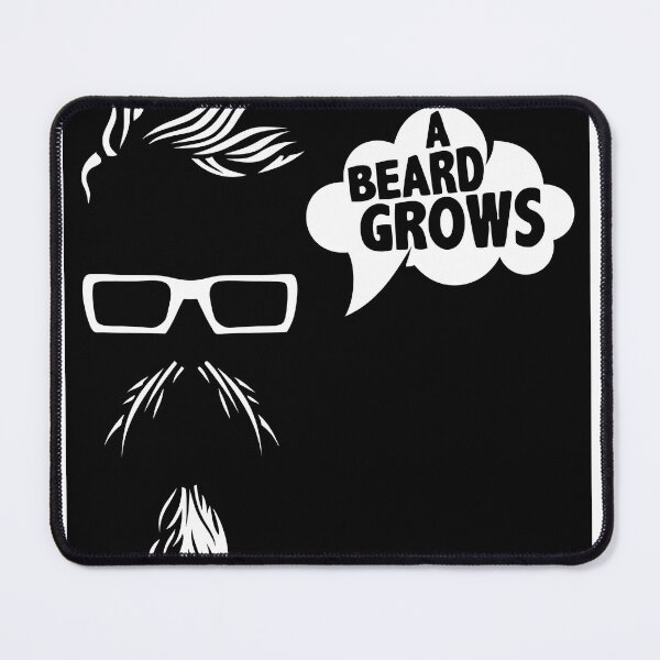 Item preview, skull hipster quote beard grows 2 mustache beard bubble designed and sold by Achille3777.