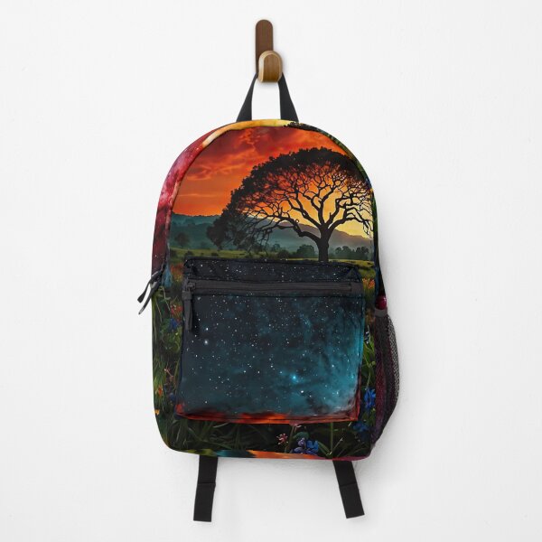 Item preview, Tree of Stars: Silhouette under the cosmic sky designed and sold by PixelParadies.