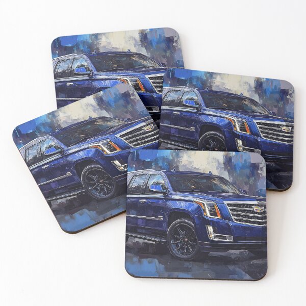 Item preview, "Midnight Blue Cadillac Escalade – Digital Pop Art Print" designed and sold by AutoPopStudio.