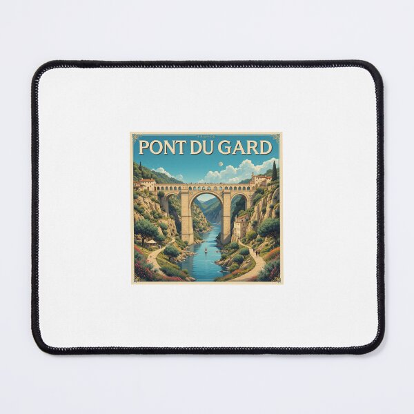 Item preview, PONT DU GARD - Vintage Occitanie Poster, Tribute to the Roman Aqueduct and Natural Beauty designed and sold by Artful Impression.