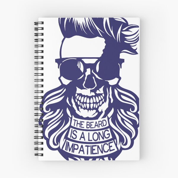 Item preview, skull hipster quote beard impatience bearded beard hairstyle glasses designed and sold by Achille3777.