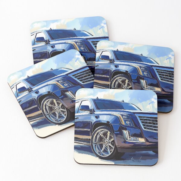 Item preview, "Midnight Blue Cadillac Escalade – Digital Pop Art Print" II designed and sold by AutoPopStudio.