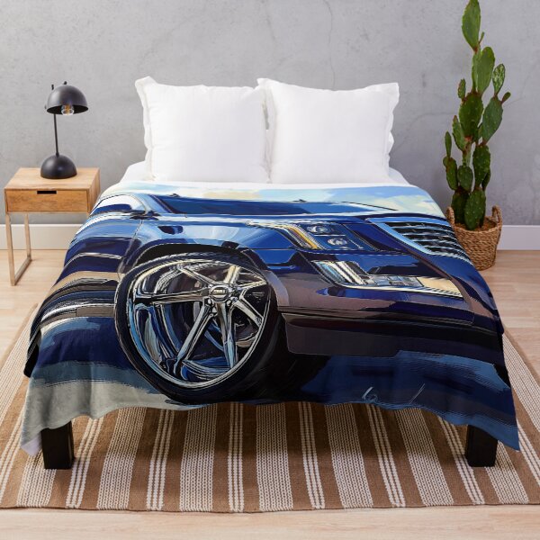 Item preview, "Midnight Blue Cadillac Escalade – Digital Pop Art Print" II designed and sold by AutoPopStudio.