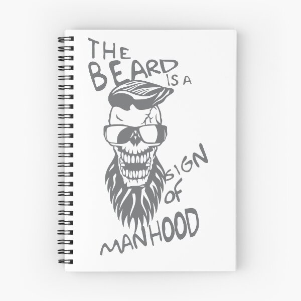 Item preview, skull hipster quote beard manhood beard glasses hairstyle designed and sold by Achille3777.