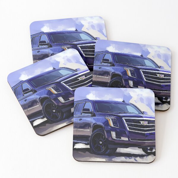 Item preview, "Midnight Blue Cadillac Escalade – Digital Pop Art Print" III designed and sold by AutoPopStudio.