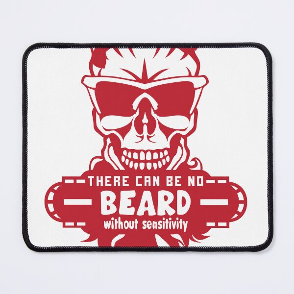 Item preview, skull hipster quote beard sensitivity bearded beard designed and sold by Achille3777.