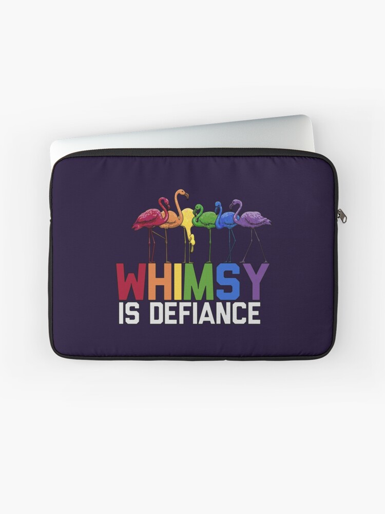 Thumbnail 1 of 2, Laptop Sleeve, Whimsy Is Defiance designed and sold by artbyveya.