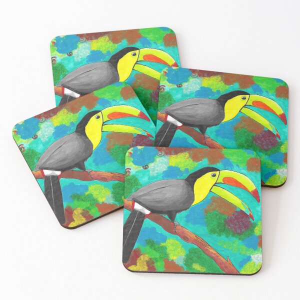 Item preview, Colorful beak gray bird designed and sold by A arte da Cristina.
