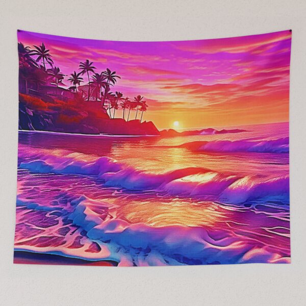 Item preview, Tropical Sunset: Beach Glow Art designed and sold by Health And Fitness Posts e-Store.