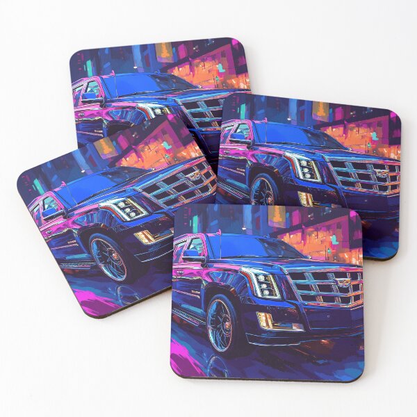 Item preview, "Midnight Blue Cadillac Escalade – Digital Pop Art Print" V designed and sold by AutoPopStudio.