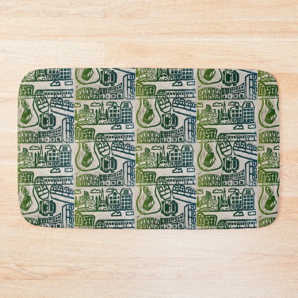 Item preview, Travel Lino Print designed and sold by snoozyfaeriearttt.