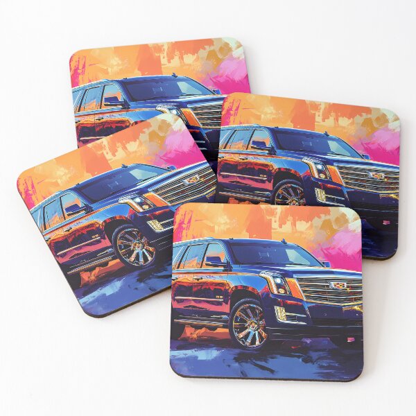 Item preview, "Midnight Blue Cadillac Escalade – Digital Pop Art Print" VI designed and sold by AutoPopStudio.