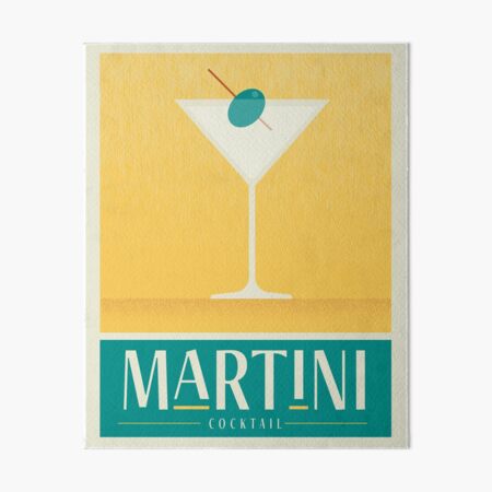 Artikel-Vorschau von Dry Martini mit Olive Cocktail Vintage Poster Design mit elegantem Glas und Garnitur, designt und verkauft von Jdawnink.
