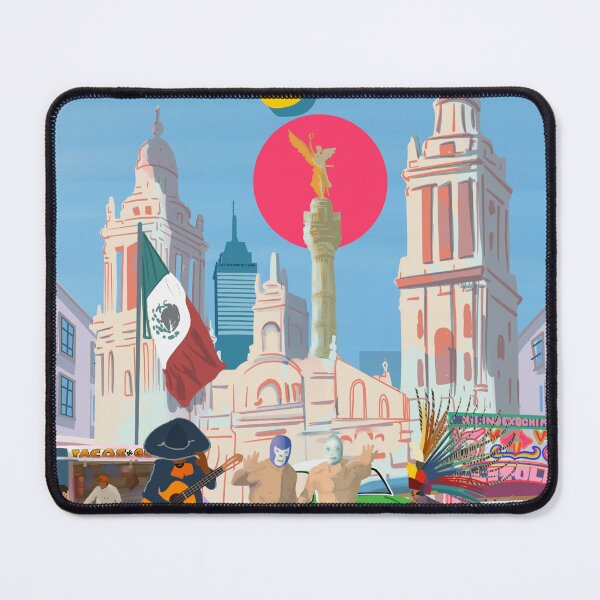 Item preview, Mexico City urban poster sticker designed and sold by Arctic frame studio.
