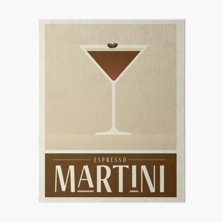 Artikel-Vorschau von Espresso Martini mit Kaffeebohnen-Cocktail-Vintage-Poster-Design mit elegantem Glas und Garnitur, designt und verkauft von Jdawnink.